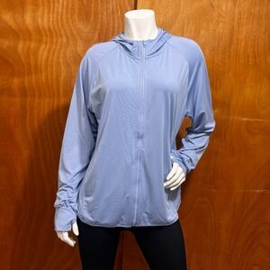 FAYLR Women's UPF 50+ Sun Protection Zip Hoodie Lightweight Dark Blue 3XL